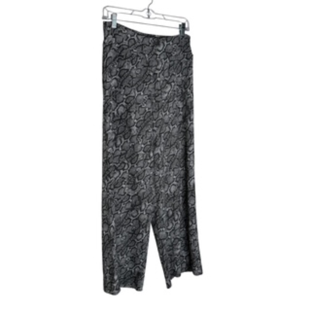 NWOT Bar III Animal Print Elastic Back Waistband Wide Leg Relaxed Fit Pant SZ PM